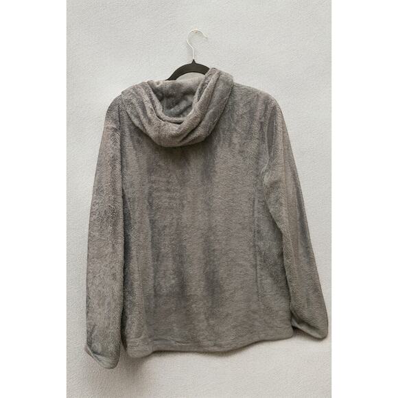 Marmot Women’s Fuzzy Fleece Zip-Up Hoodie – Gray Plush Soft Jacket (XL) - Picture 2 of 4